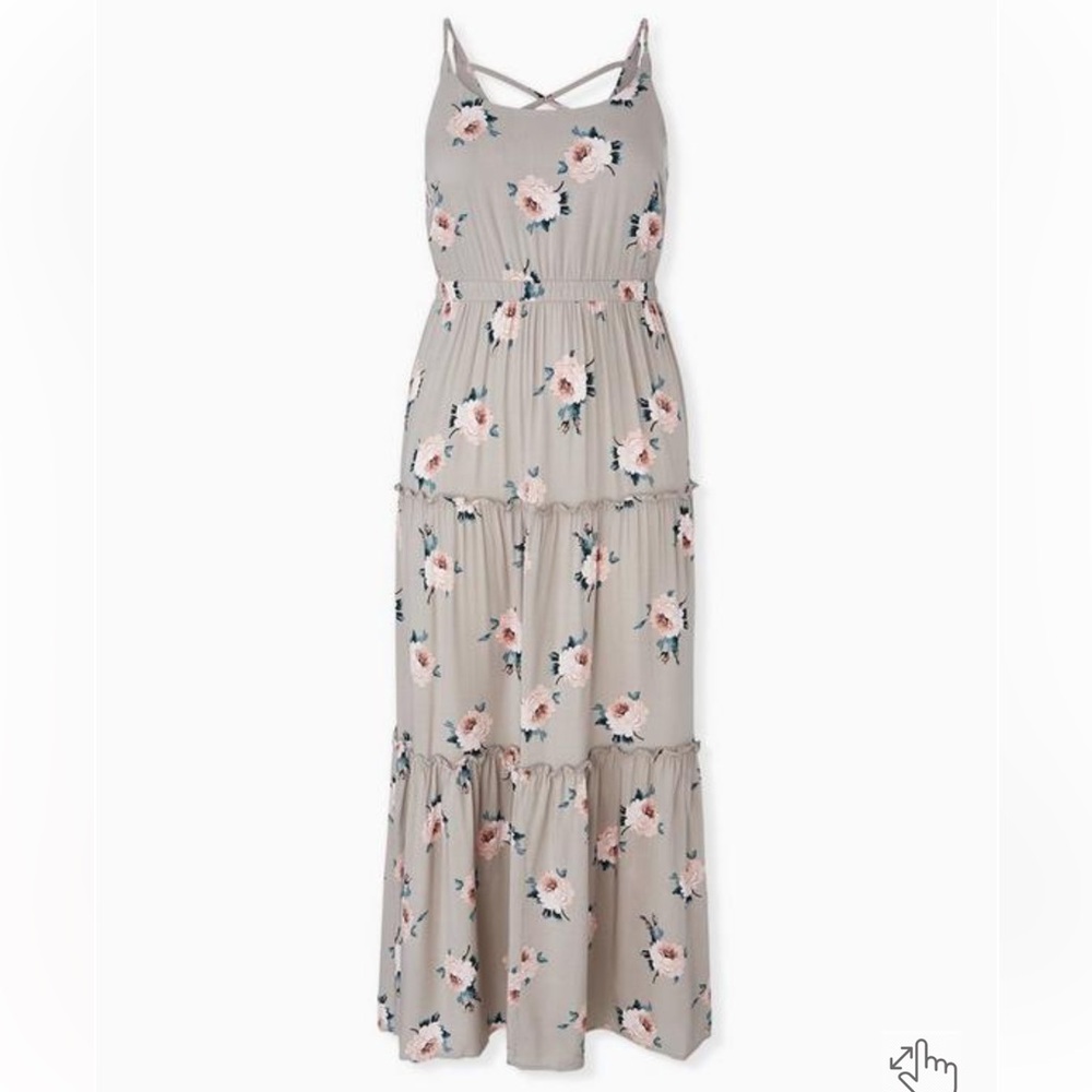 Torrid Maxi Challis Tiered Dress